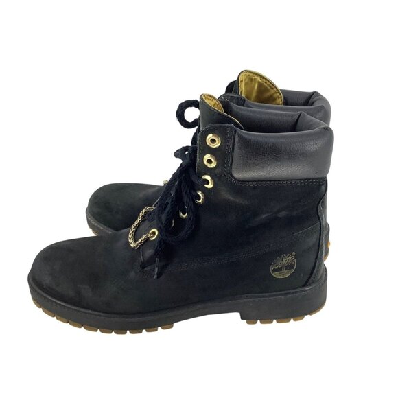 Timberland Mens 6-Inch Premium Waterproof Boots Black Nubuck Size 9.5 - Picture 4 of 9